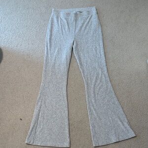 AERIE Light Gray Ribbed Pants